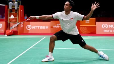 Perjuangan Alwi Farhan terhenti di semifinal Asian Games 2026 (FOTO : PBSI)