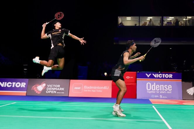 Ganda putra Indonesia Fajar Alfian/Muhammad Shohibul Fikri melangkah ke semifinal Denmark Open 2026(Foto : PBSI)