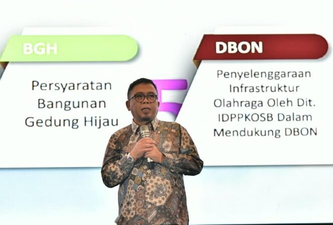 Kasubdirektorat Perencanaan Teknis, Kementerian Pekerjaan Umum, Feriqo Yogananta yang hadir menjadi narasumber pada Forum Nasional: Transformasi Kebijakan Kepemudaan dan Keolahragaan di Hotel Pullman Jakarta.(Foto:Kemenpora/Bagus)