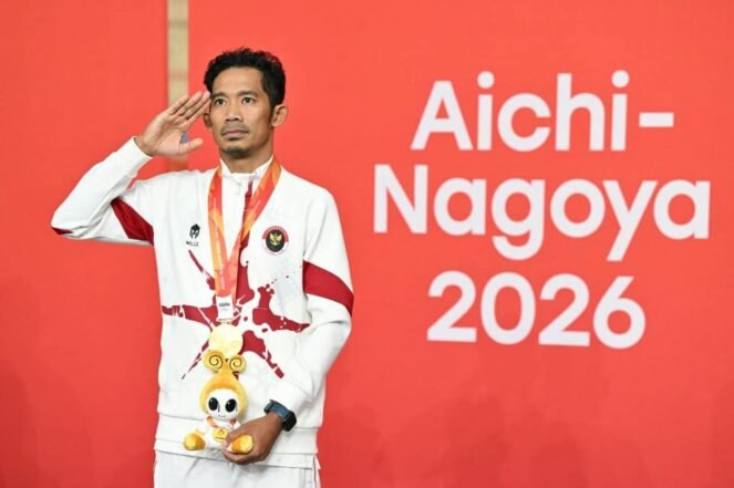 Atlet para balap sepeda Indonesia Muhammad Fadli Imammuddin mendulang emas ketiga untuk Kontingen Indonesia dalam Asian Para Games 2026 Aichi-Nagoya, Jepang, Selasa (20/10).(foto:Agung/NPC Indonesia)